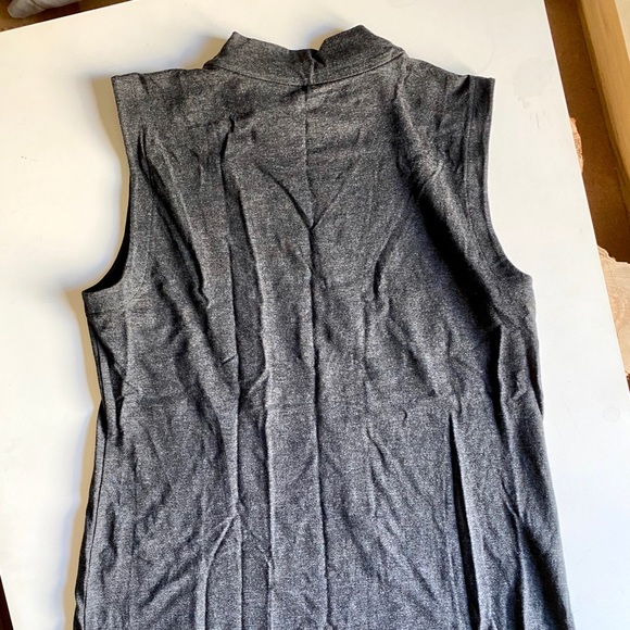 Eileen Fisher Stretchy Grey Turtleneck Tank - Picture 6 of 8
